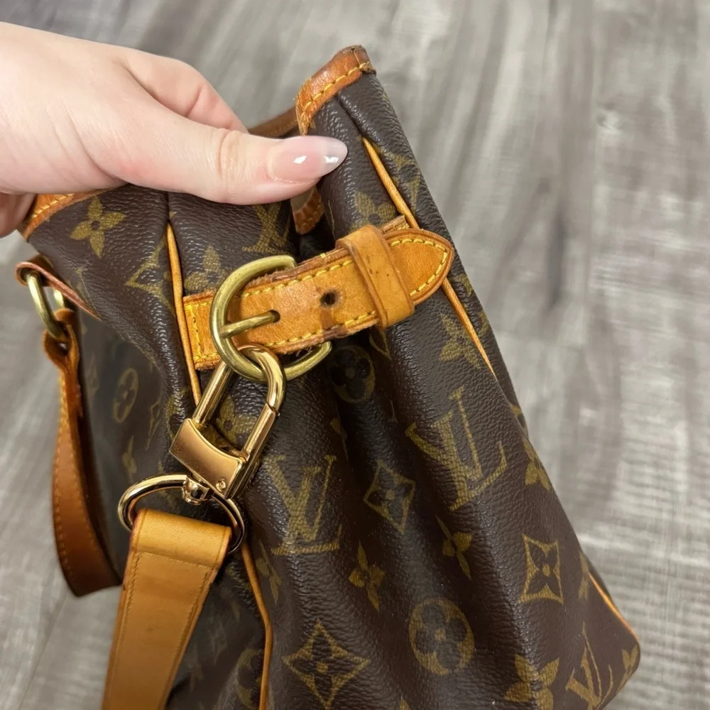 Louis Vuitton 2005 Batignolles Vertical Pm Brown Monogram Bag w/ Strap
